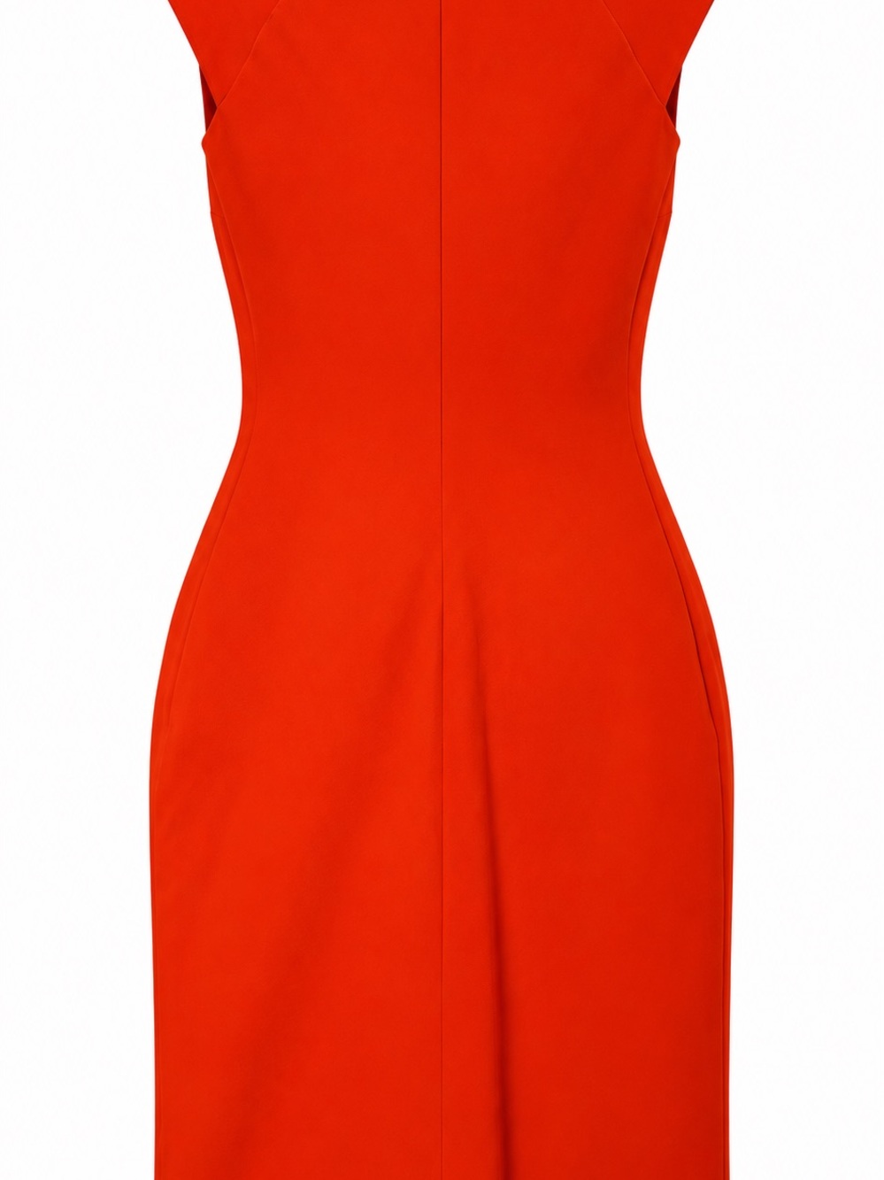Zara Woman Red Orange Cap Sleeve Notch Neck Sheath Dress Size S